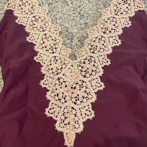 Blue life maroon one piece swimwear